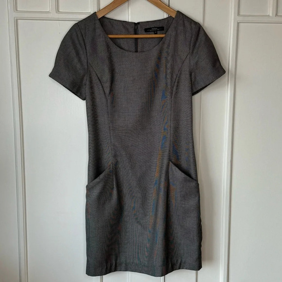 Weekend Max Mara Womens black white Sheath Short Sleeve Back Zipper size medium - Picture 3 of 12